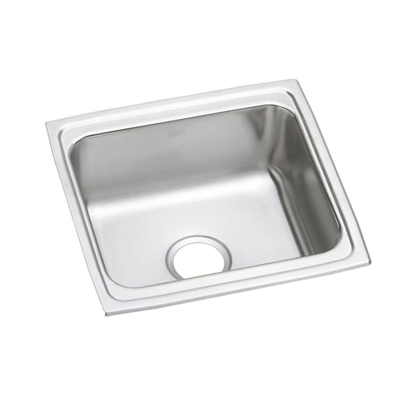 Sink, Stainless Steel, 18 in W x 19 in L x 6 in H